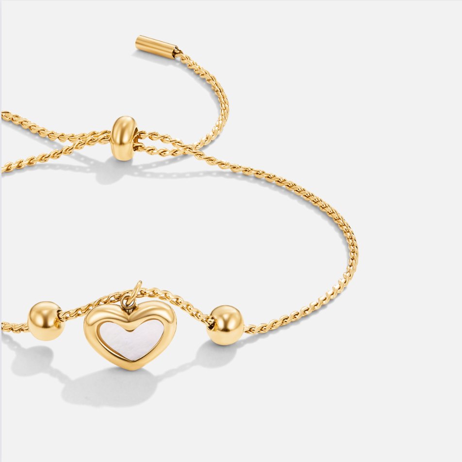 Small Linked Hearts Everyday Chain Bracelet