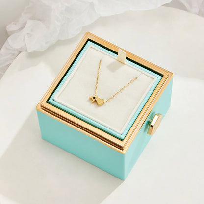 Heart and Initial Charm Gold-Tone Necklace