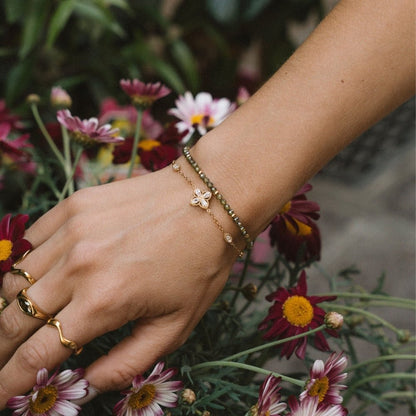 Lucky Clover Crystal Chain Bracelet