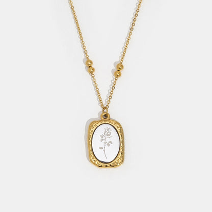 Little Garden Rose Charm Necklace