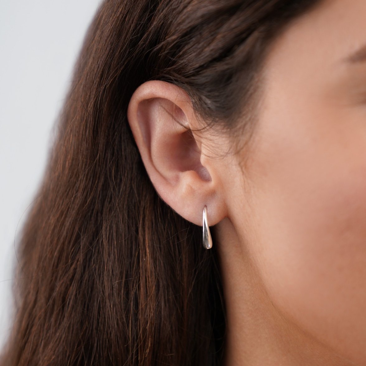 Francesca Smooth Drop Earrings in Silver-Tone