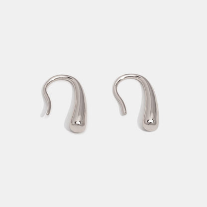 Francesca Smooth Drop Earrings in Silver-Tone
