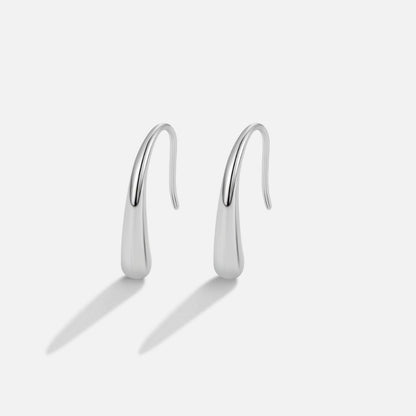 Francesca Smooth Drop Earrings in Silver-Tone