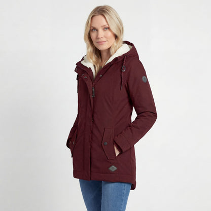 Women's Waterproof Quilted Hooded Coat – Oversized Fit