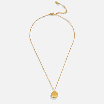 Angular Geometric Drop Pendant Necklace