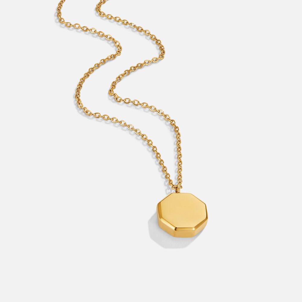 Angular Geometric Drop Pendant Necklace