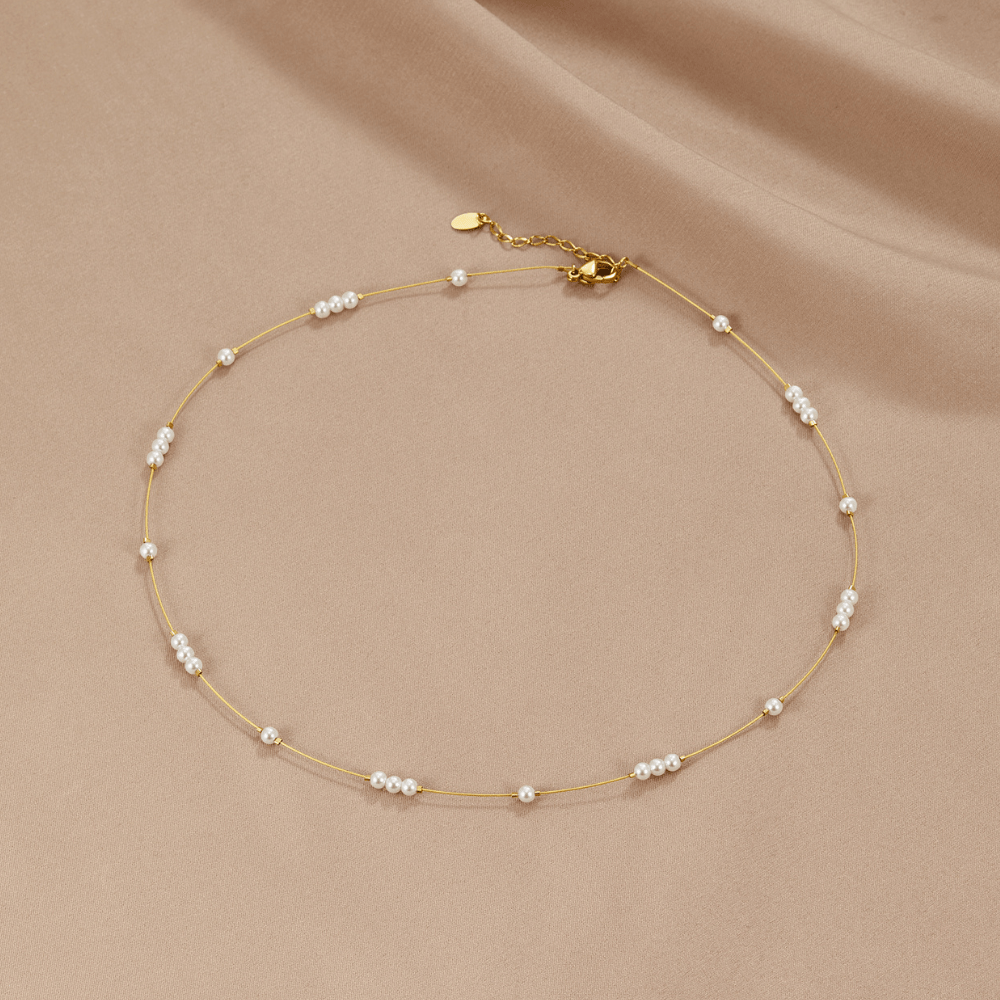 Gigi Close Fitting Pearl Choker Necklace