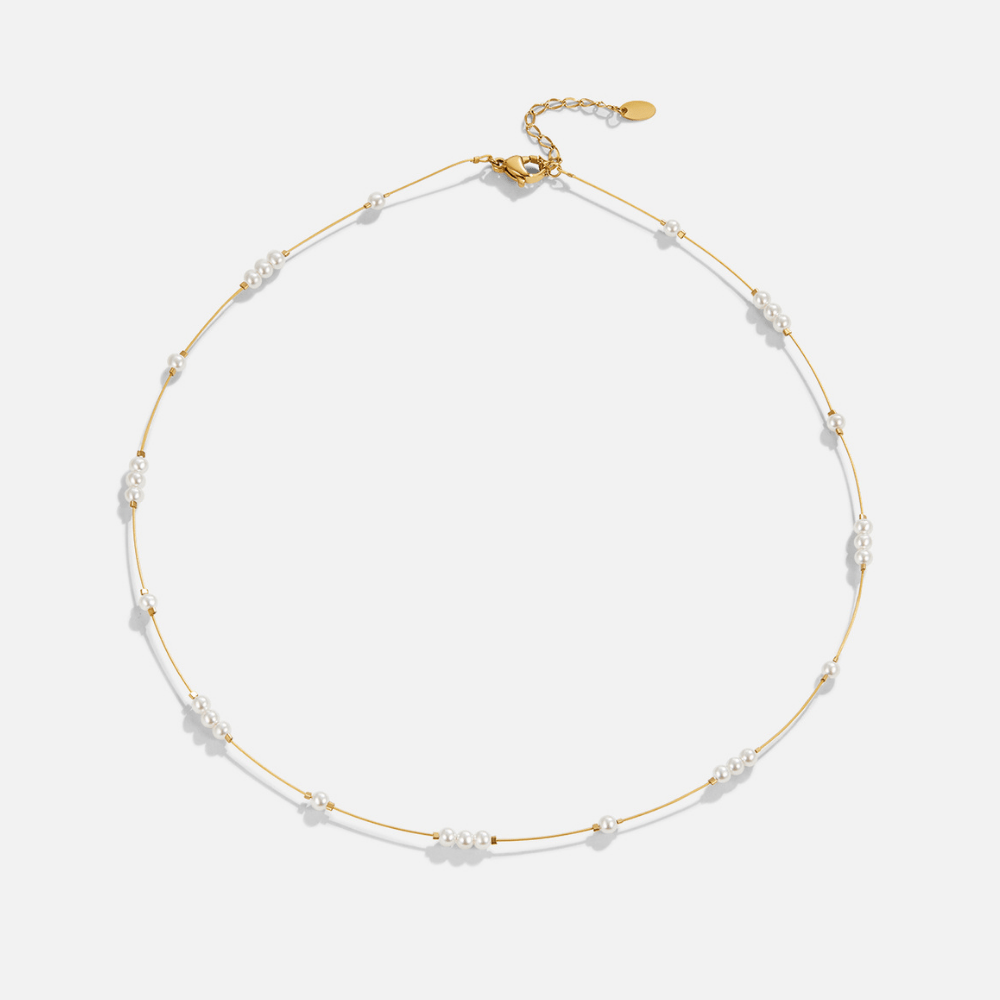 Gigi Close Fitting Pearl Choker Necklace