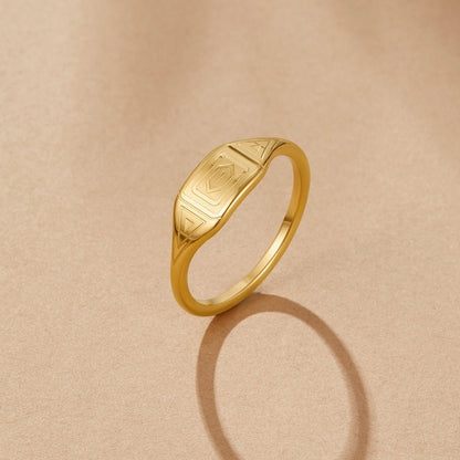 Adaline Polished Gold-Tone Slim Band Ring