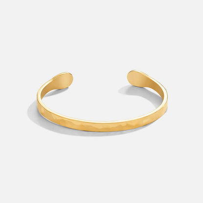Alexa Smooth Polished Round Gold-Tone Bangle