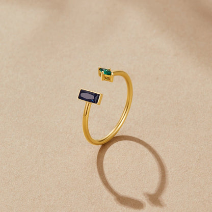 Amore Scattered Crystal Gold-Tone Slim Ring