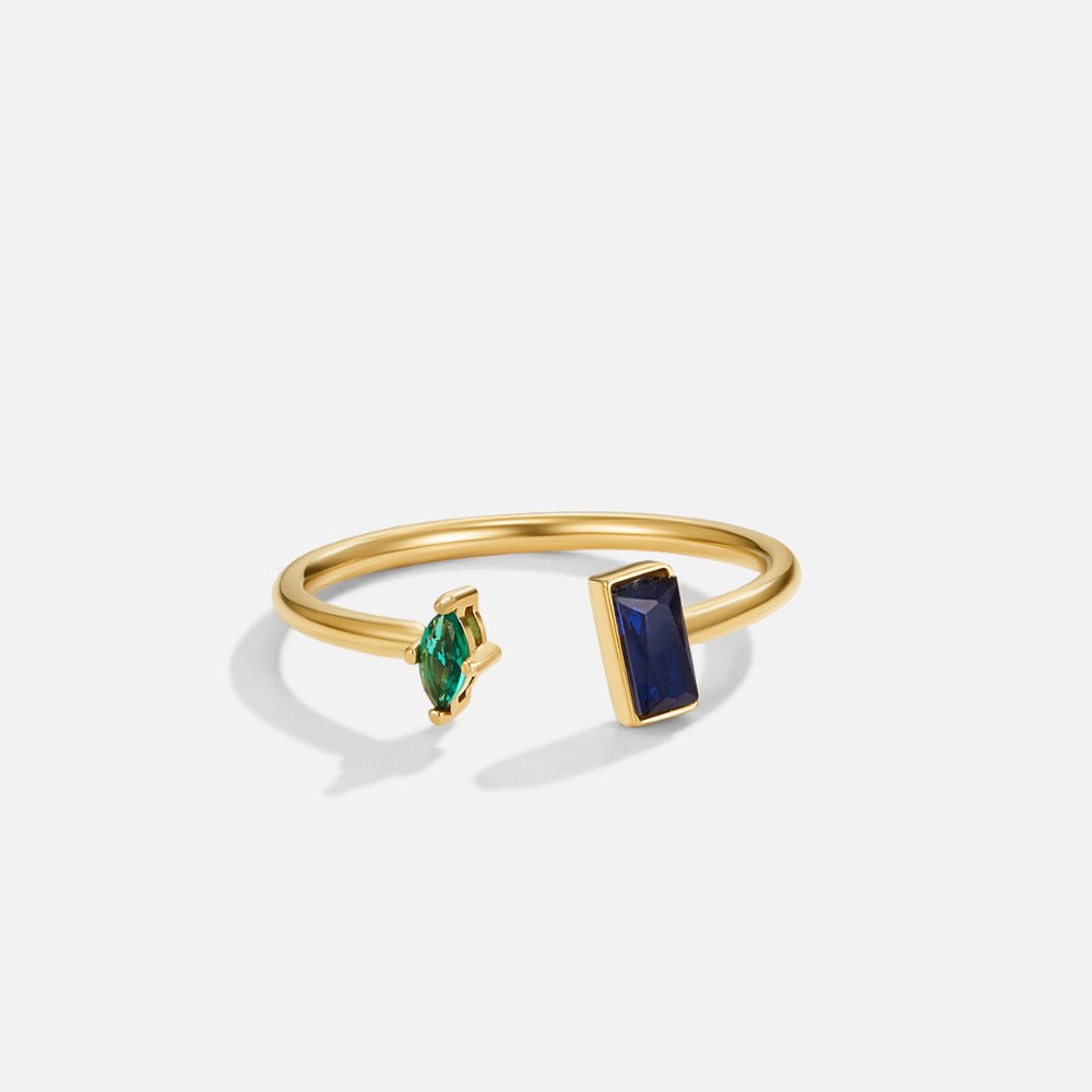 Amore Scattered Crystal Gold-Tone Slim Ring