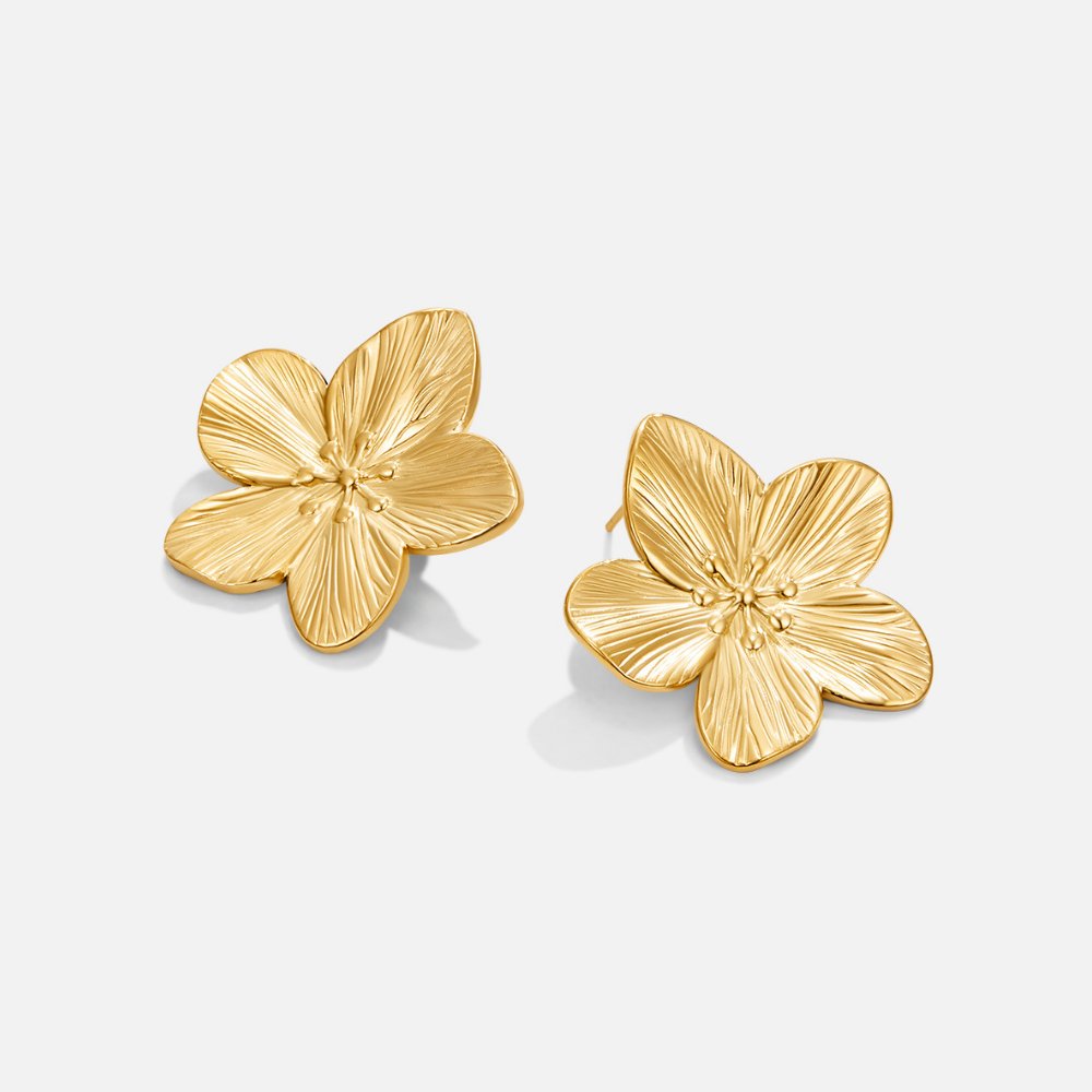 Little Spring Blossom Gold-Tone Stud Earrings