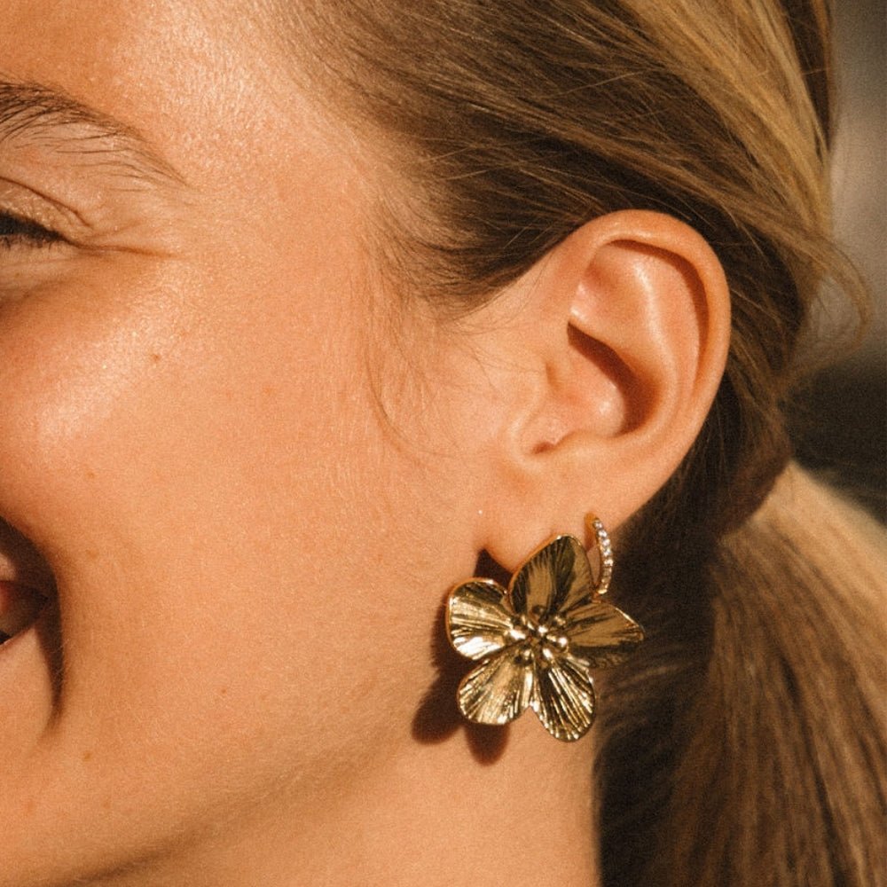 Little Spring Blossom Gold-Tone Stud Earrings