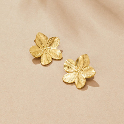 Little Spring Blossom Gold-Tone Stud Earrings