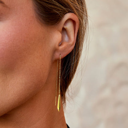 Dakota Fringed Gold-Tone Tassel Earrings