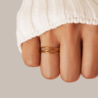Soft Loop Gold-Tone Infinity Everyday Ring