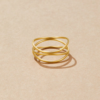 Soft Loop Gold-Tone Infinity Everyday Ring