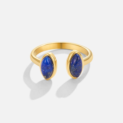 Lapis Blue Open Wrap Ring in a Gold-Tone Finish