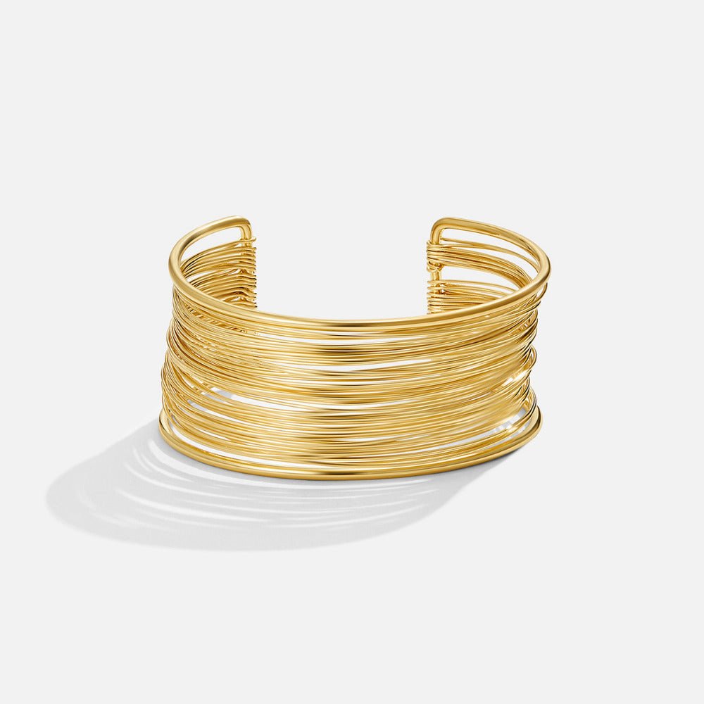 Leona Broad Gold-Tone Cuff Bracelet