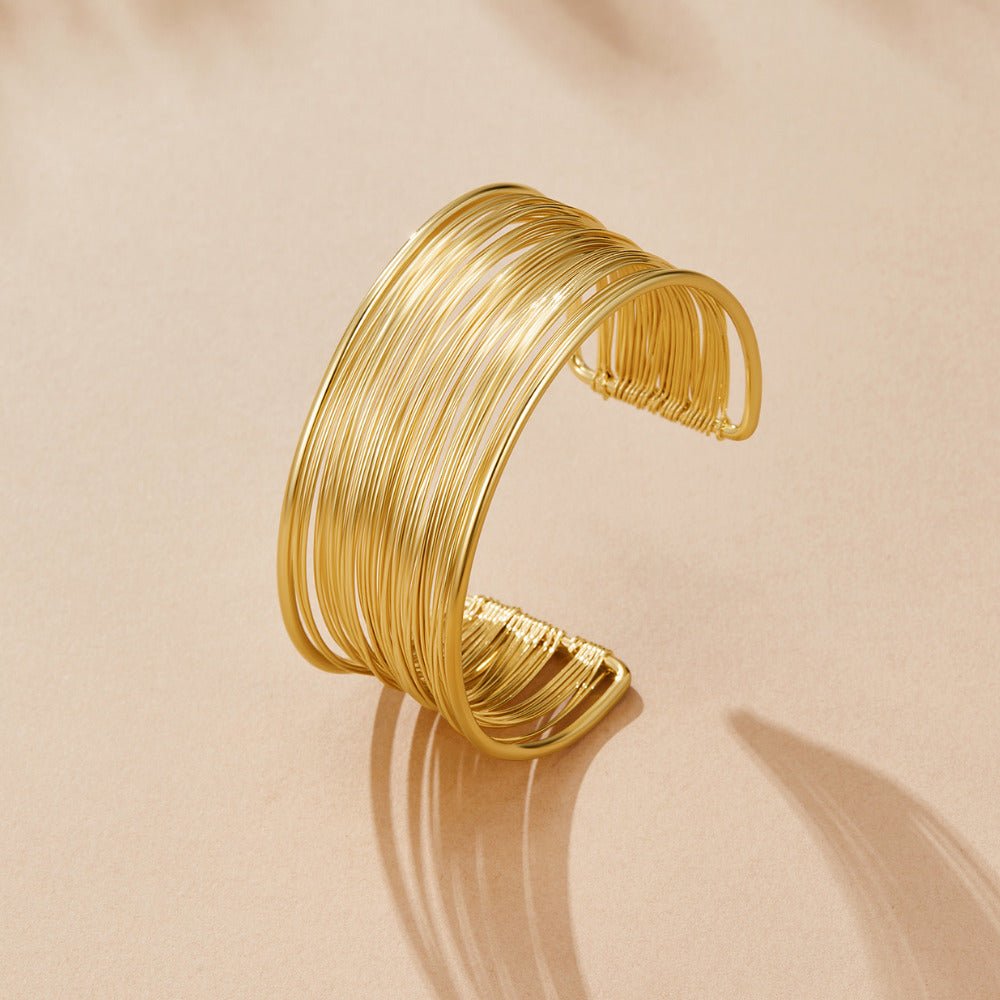 Leona Broad Gold-Tone Cuff Bracelet