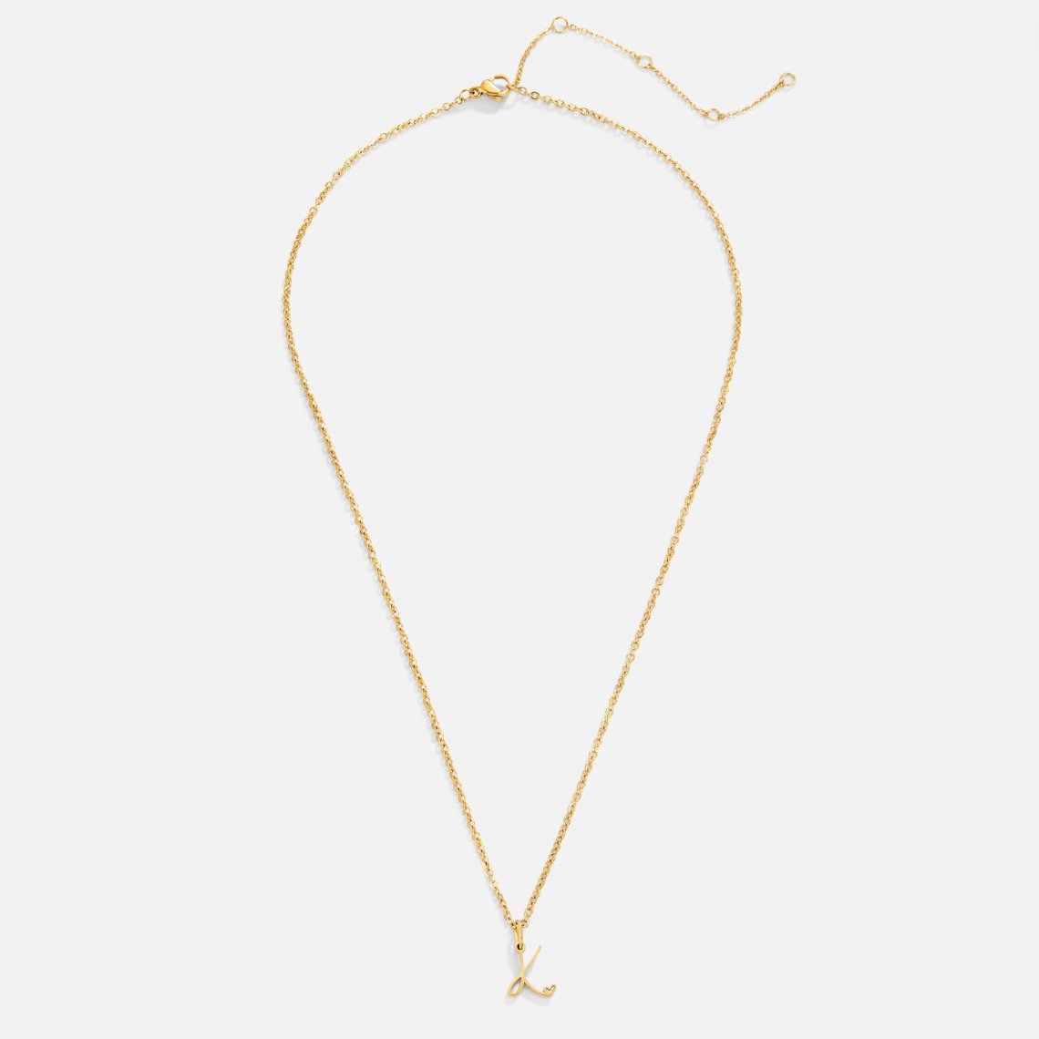 Initial in a Heart Gold-Tone Pendant Necklace