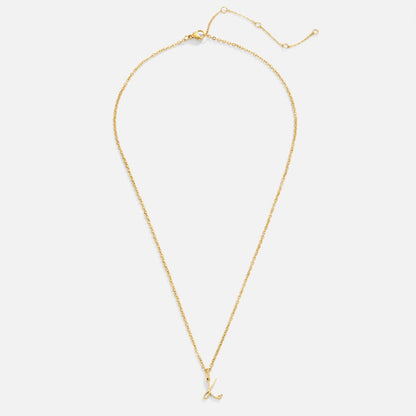 Initial in a Heart Gold-Tone Pendant Necklace