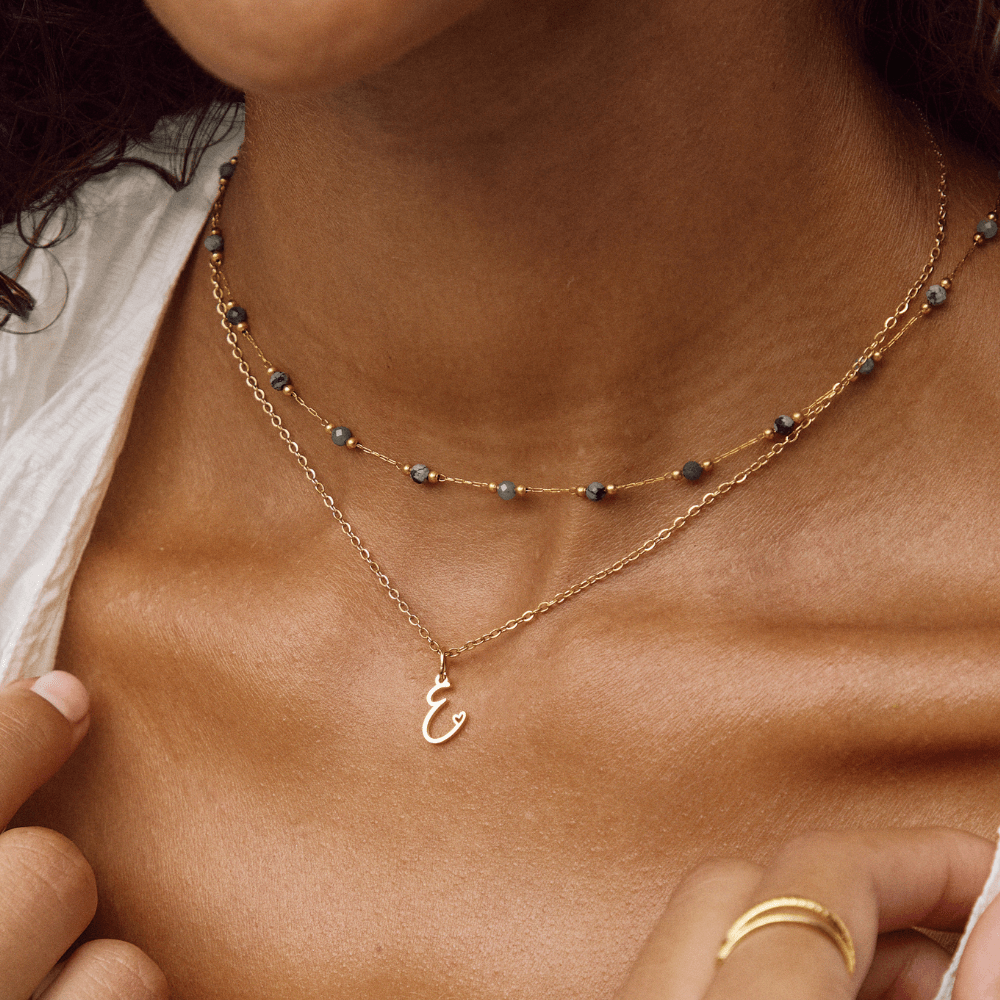 Initial in a Heart Gold-Tone Pendant Necklace