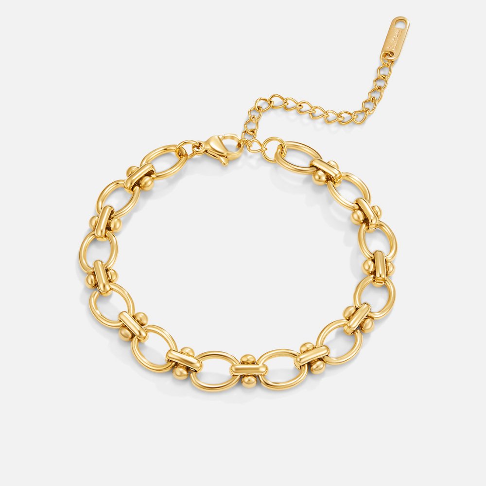Open Link Chain Bracelet in Gold-Tone Finish