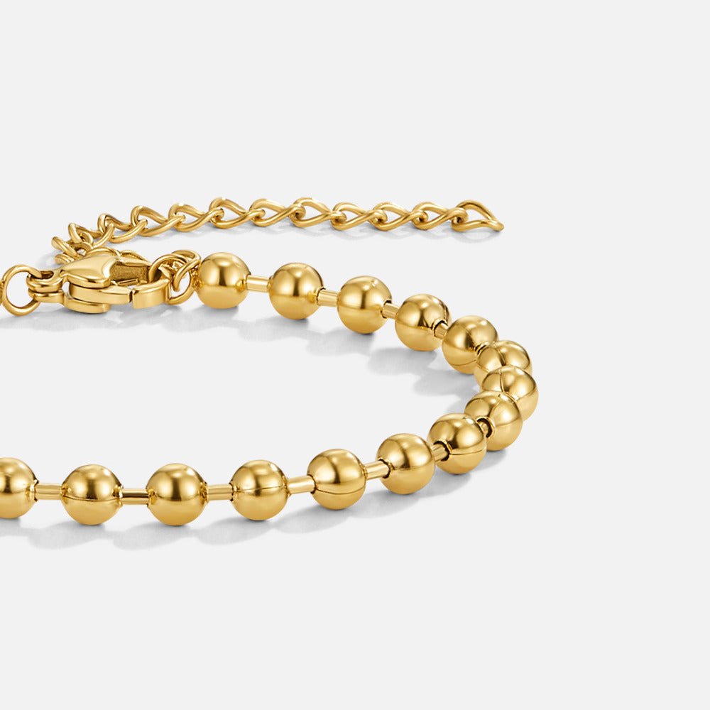Lulu Smooth Bead Gold-Tone Bracelet