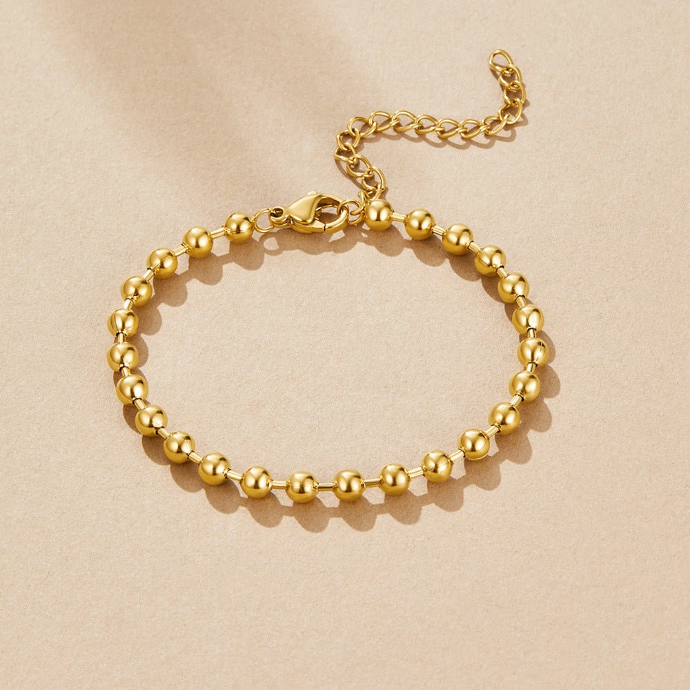 Lulu Smooth Bead Gold-Tone Bracelet