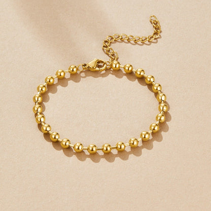 Lulu Smooth Bead Gold-Tone Bracelet