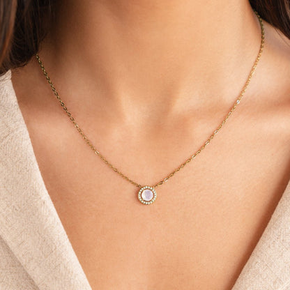 Scattered Crystal Gold-Tone Chain Necklace