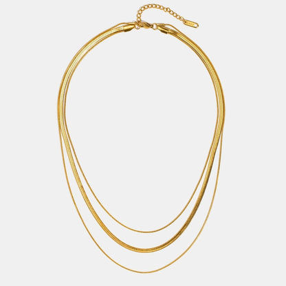 Gathered Fine Strands Gold-Tone Chain Necklace