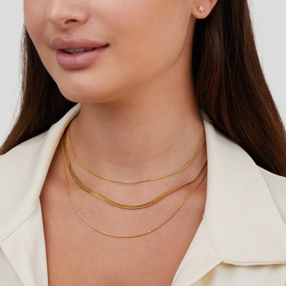 Gathered Fine Strands Gold-Tone Chain Necklace