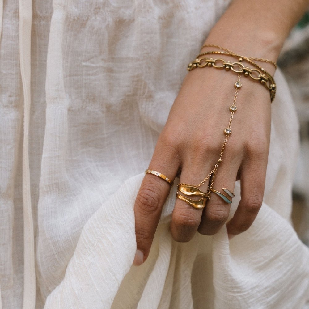 Penelope Clean Gold-Tone Ring for Daily Wear