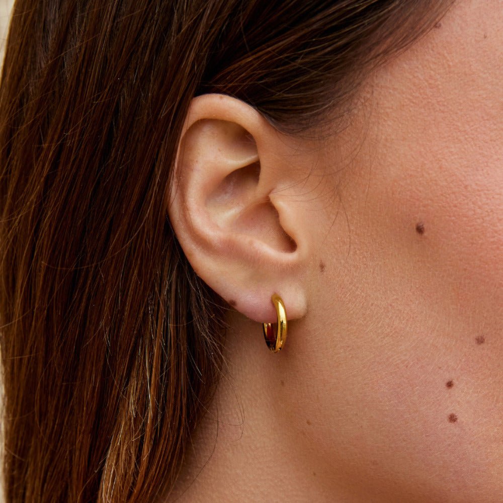 Mini Gold-Tone Hoop Earrings Set of Three