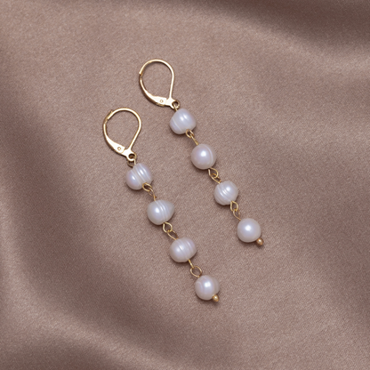 Freshwater Pearl Gold-Tone Drop Earrings