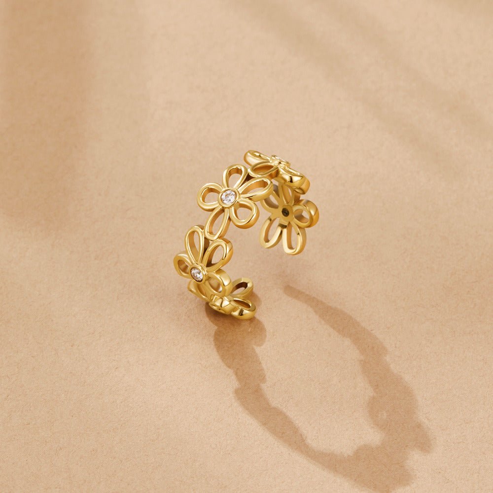 Wildflower Loop Gold-Tone Infinity Band Ring
