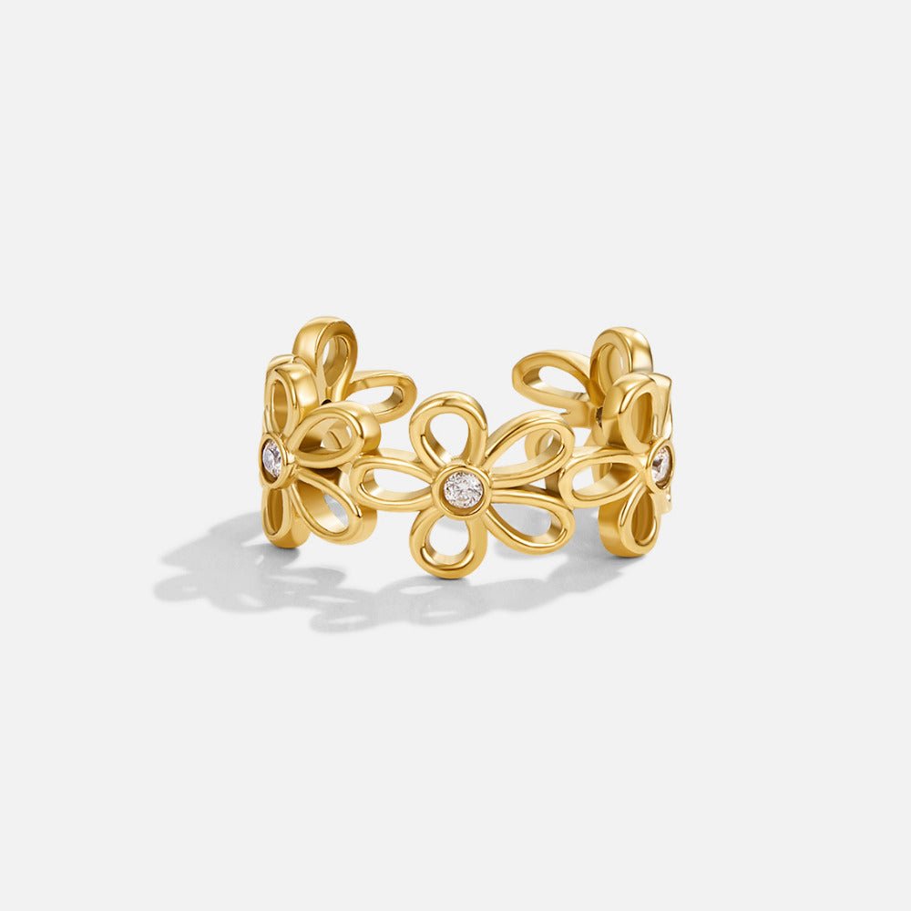 Wildflower Loop Gold-Tone Infinity Band Ring