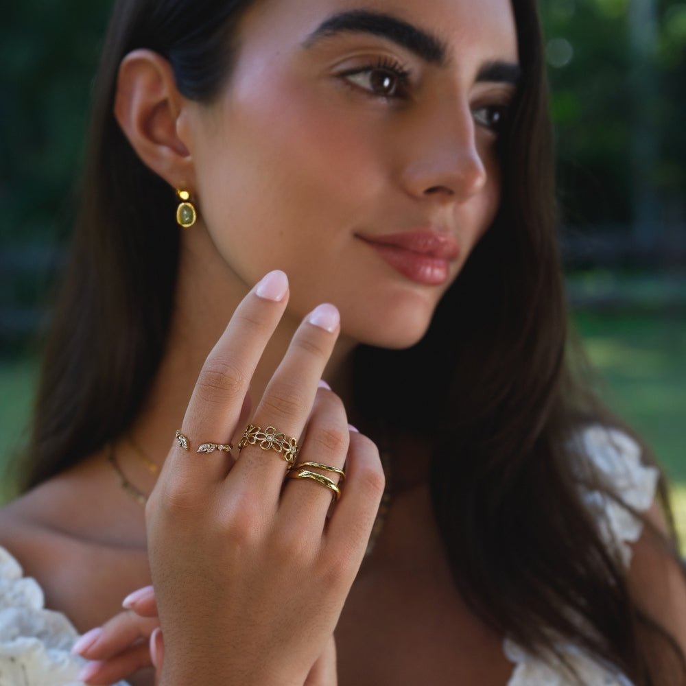 Wildflower Loop Gold-Tone Infinity Band Ring
