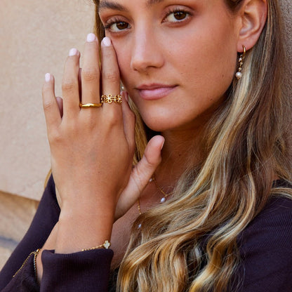 Wildflower Loop Gold-Tone Infinity Band Ring