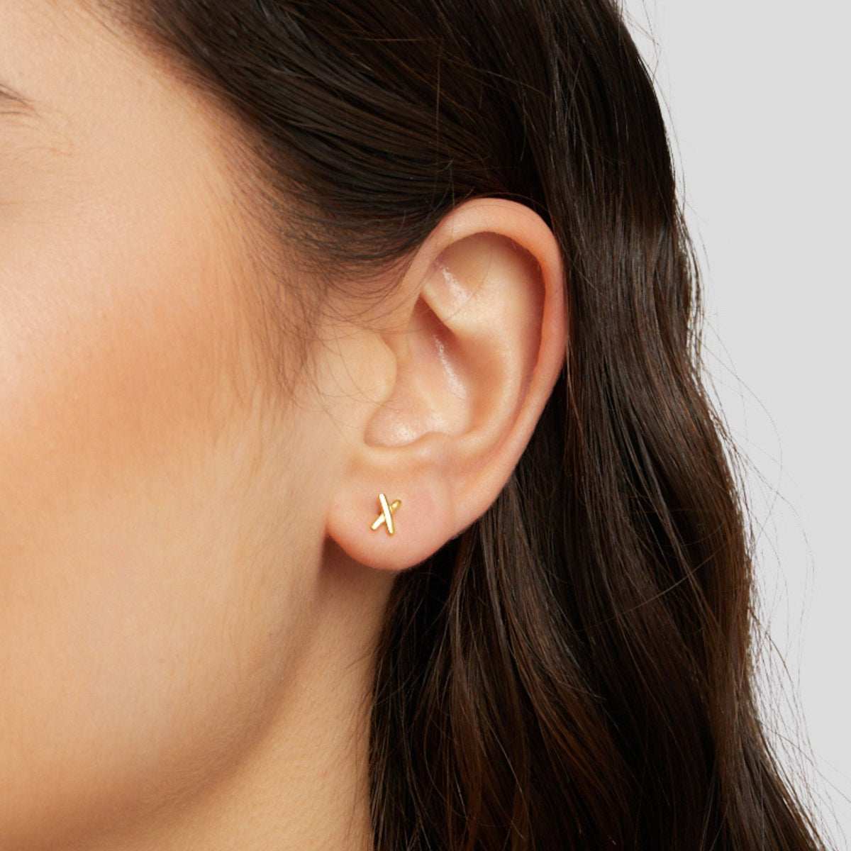 Little Cross Kiss Everyday Stud Earrings