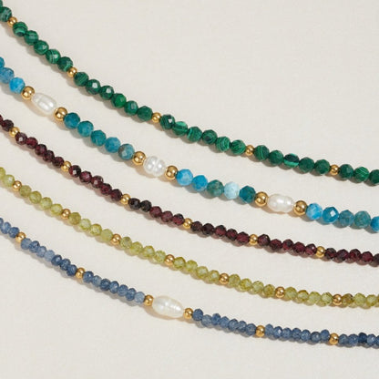 Dusty Olive Green Beaded Strand Bracelet