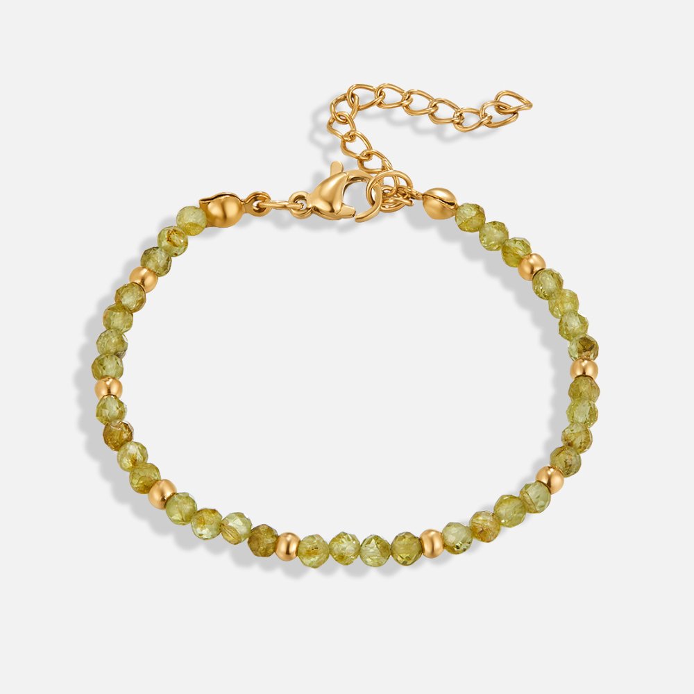 Dusty Olive Green Beaded Strand Bracelet
