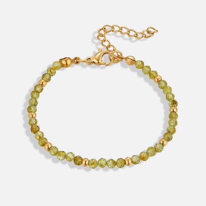 Dusty Olive Green Beaded Strand Bracelet