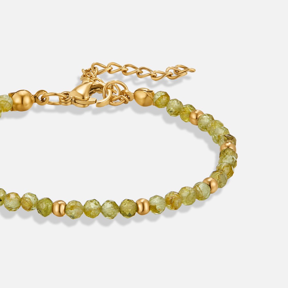 Dusty Olive Green Beaded Strand Bracelet