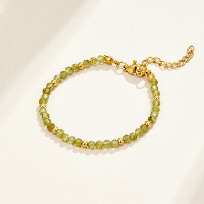 Dusty Olive Green Beaded Strand Bracelet