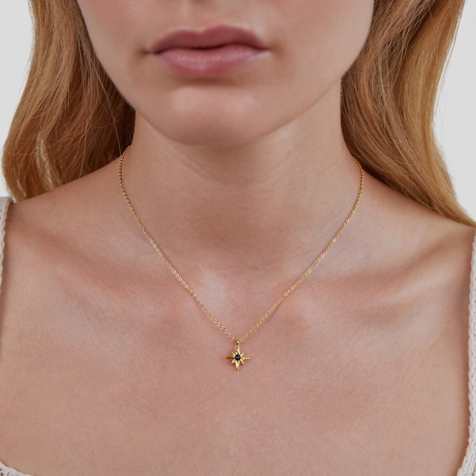 Starlit Green Crystal Pendant Necklace