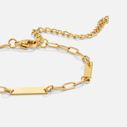 Hailey Slim Gold-Tone Curb Bracelet